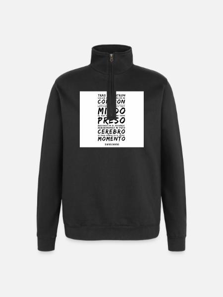 Heart and Fear in Verse - Quarter-Zip Sweatshirt - black