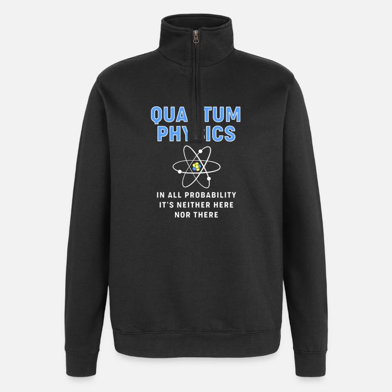 Physique quantique physique quantique - Sweat à zip 1/4 - noir