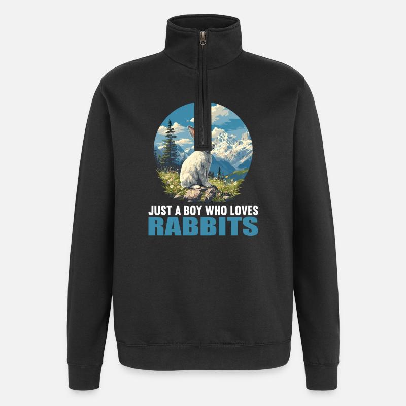 Lapin Lapin - Sweat à zip 1/4 - noir