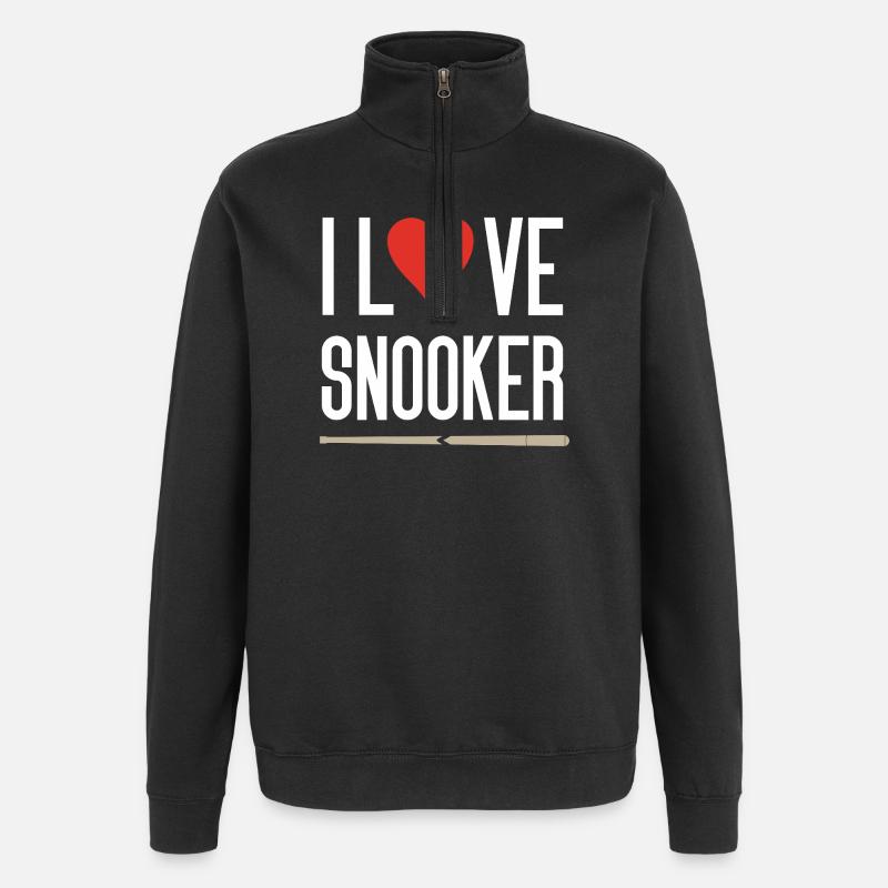 J’adore le snooker - Sweat à zip 1/4 - noir