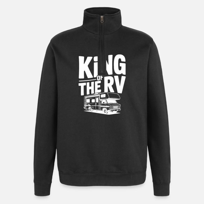 Le roi du camping-car - Sweat à zip 1/4 - noir