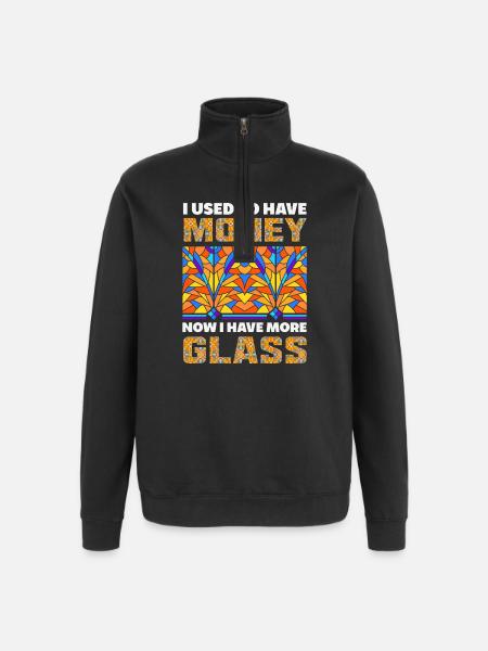 Buntglas-kunst Buntglas-künstler - Quarter-Zip-Sweatshirt - Schwarz