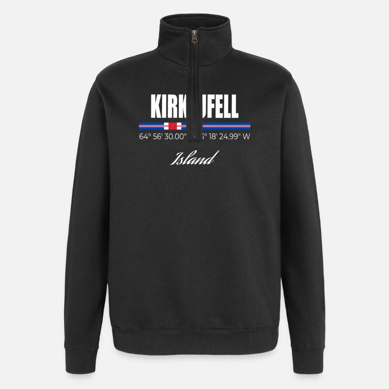 Kirkjufell - Sweat à zip 1/4 - noir