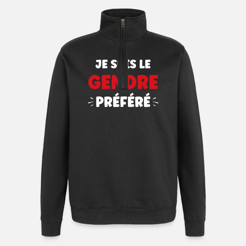 Schwiegersohn - Quarter-Zip-Sweatshirt - Schwarz