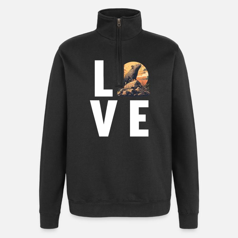 Rat Rat - Quarter-Zip Sweatshirt - black