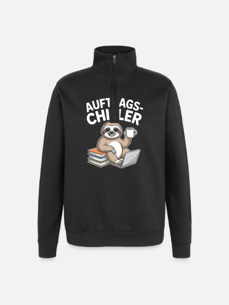 Commander Chiller Commander Chiller Bureau Sloth - Sweat à zip 1/4 - noir