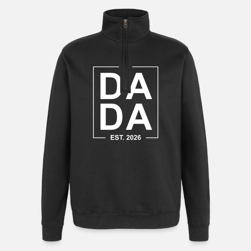 Dada gegründet 2026 - Quarter-Zip-Sweatshirt - Schwarz