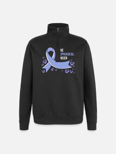 Krebs Speiseröhre Chemo Krebs-Überlebender - Quarter-Zip-Sweatshirt - Schwarz