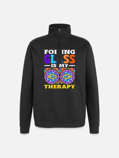 Buntglas-kunst Buntglas-künstler - Quarter-Zip-Sweatshirt - Schwarz