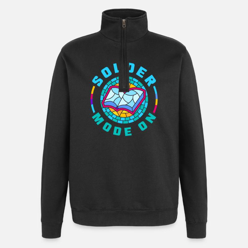 Buntglas-kunst Buntglas-künstler - Quarter-Zip-Sweatshirt - Schwarz