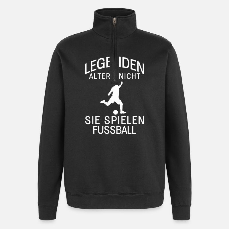 Legends don't age Football - Quarter-Zip Sweatshirt - black
