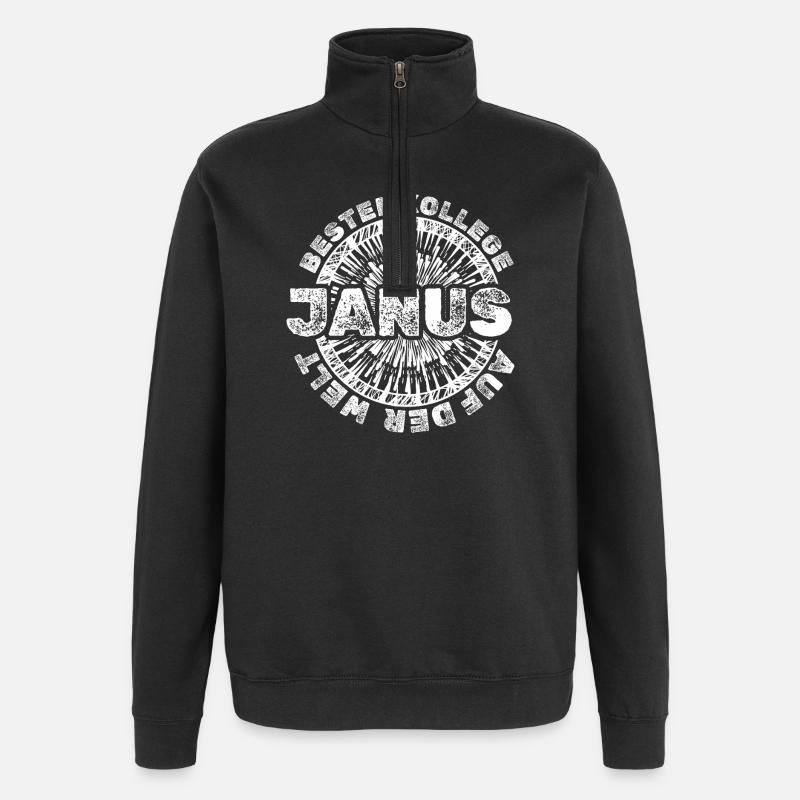 Cadeau pour Janus - Sweat à zip 1/4 - noir