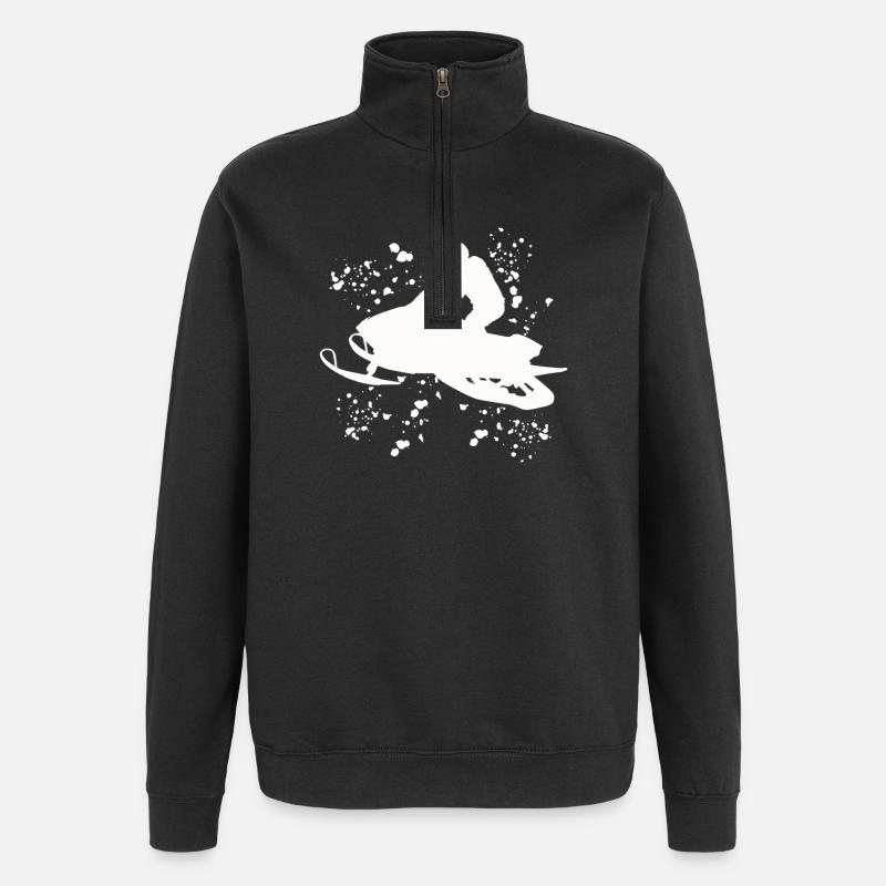 Skidoo Vibrant Snowmobile Adventure - Quarter-Zip Sweatshirt - black