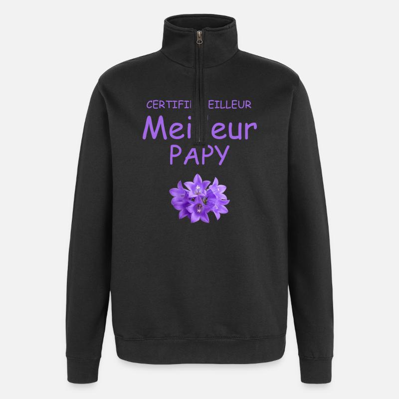 Meilleur Papy  - Sweat à zip 1/4 - noir