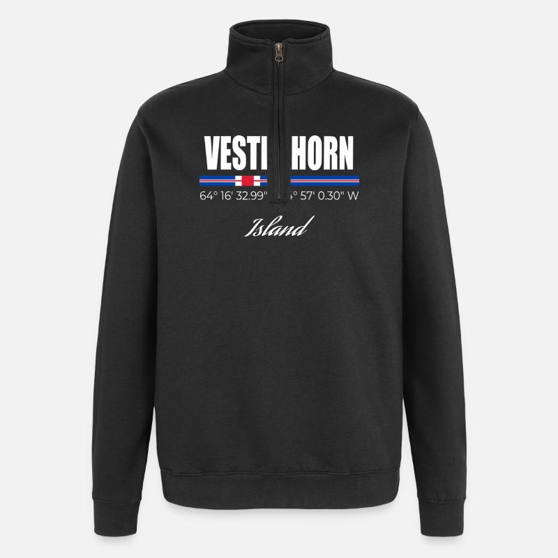 Vestrahorn - Quarter-Zip Sweatshirt - black