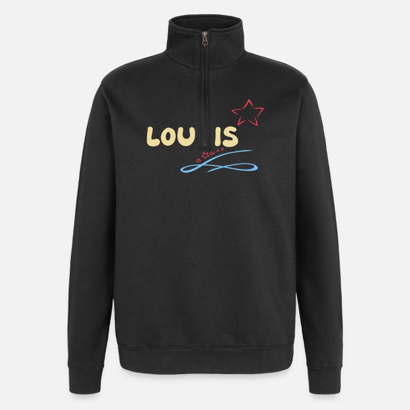 Lounis - Sweat à zip 1/4 - noir