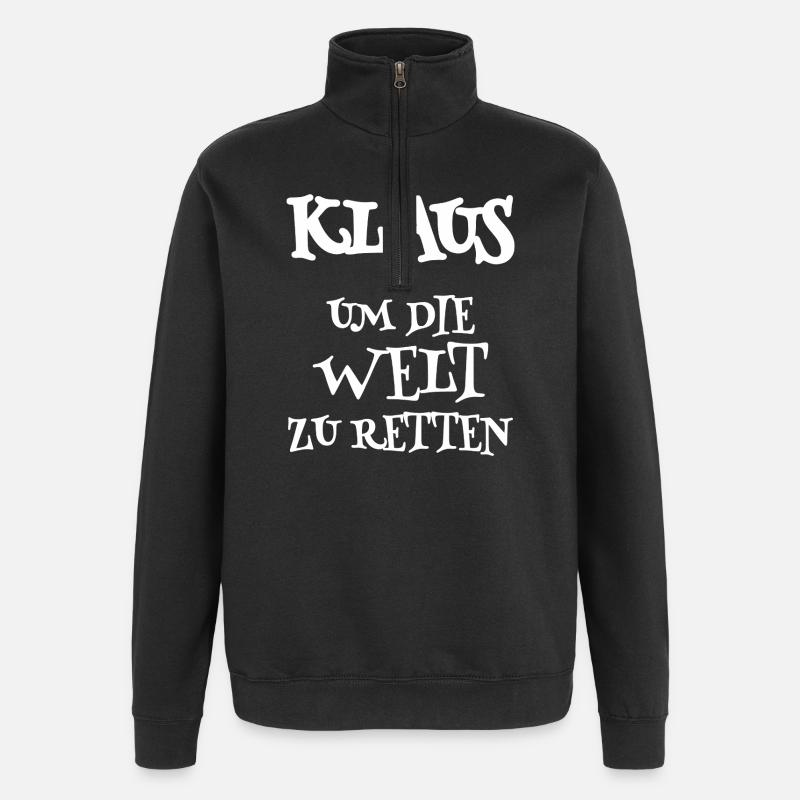 Sauveteur Klaus - Sweat à zip 1/4 - noir