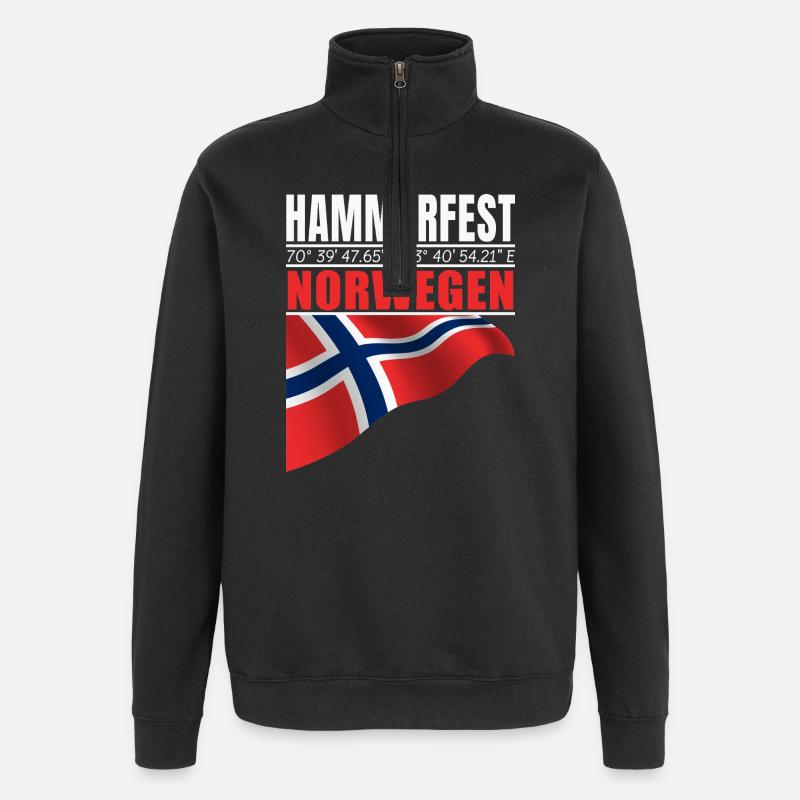 Hammerfest - Quarter-Zip Sweatshirt - black