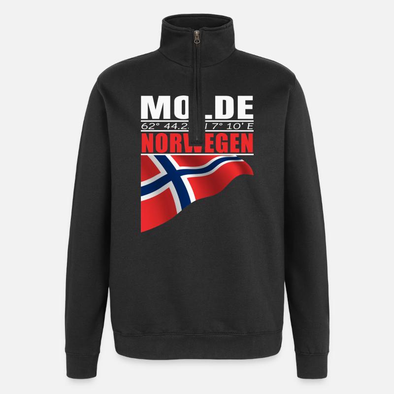 Molde - Sweat à zip 1/4 - noir