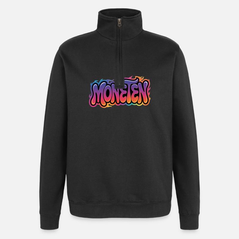 Moneten - Funny Steuer Meme - Quarter-Zip-Sweatshirt - Schwarz