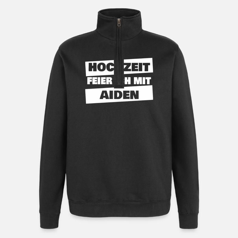 Bachelor Party Aiden - Quarter-Zip Sweatshirt - black