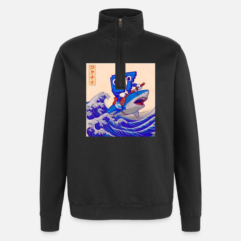 67 Six Seven 67 Brainrot - Sweat à zip 1/4 - noir