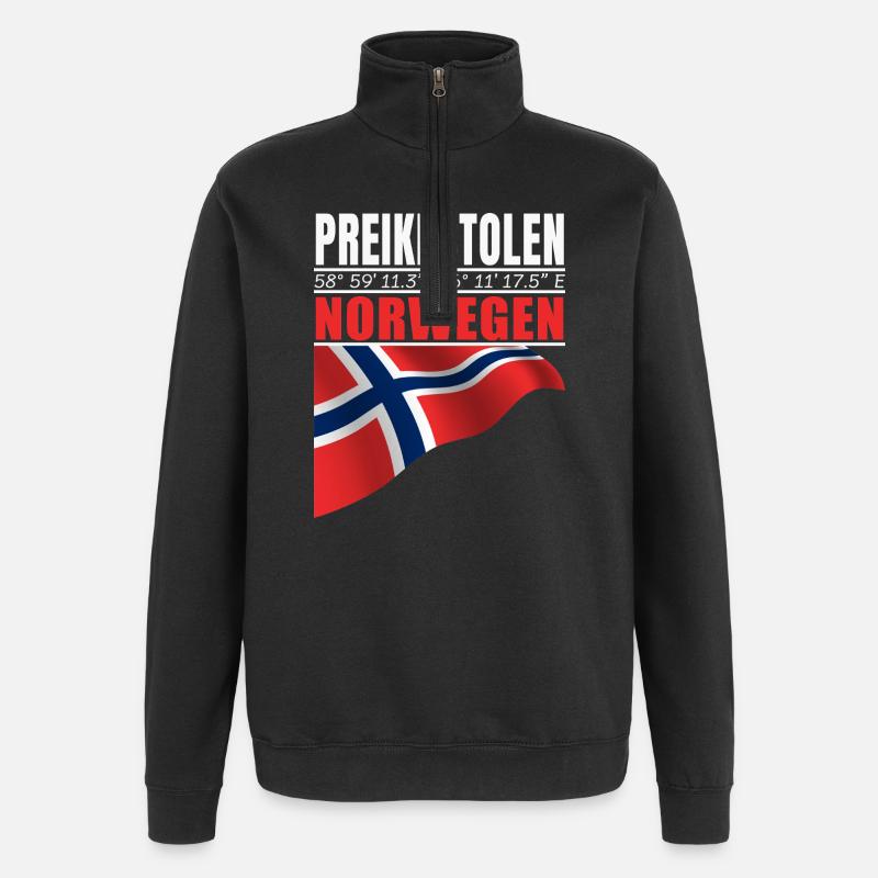 Preikestolen - Quarter-Zip Sweatshirt - black