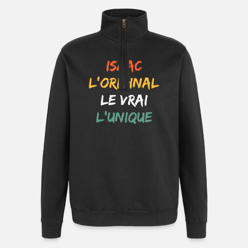 Isaac Original Le Vrai L'Unique - Sweat à zip 1/4 - noir