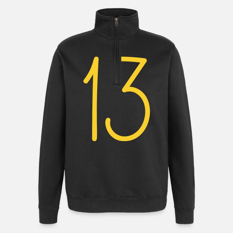 13 - Sweat à zip 1/4 - noir