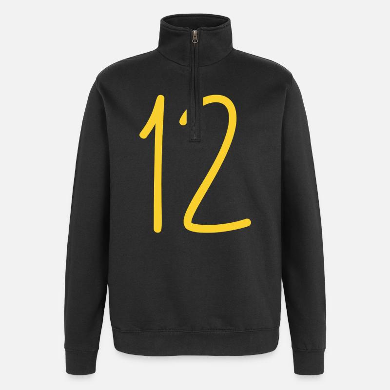 12 - Sweat à zip 1/4 - noir