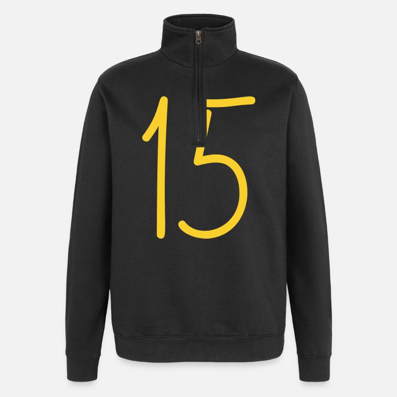 15 - Sweat à zip 1/4 - noir