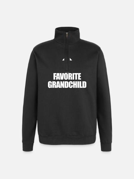 Petit-enfant préféré - Sweat à zip 1/4 - noir