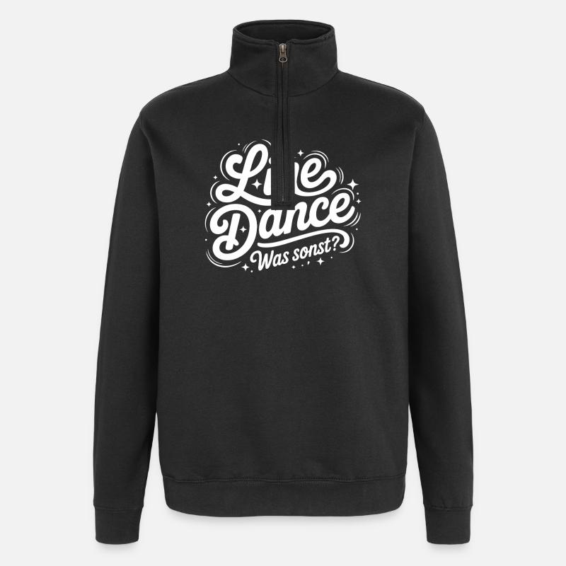 Line Dance Was Sonst? - Quarter-Zip-Sweatshirt - Schwarz