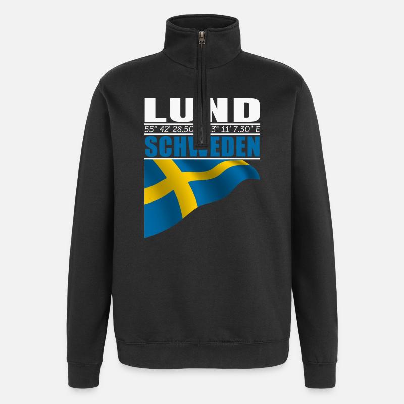 Lund - Sweat à zip 1/4 - noir
