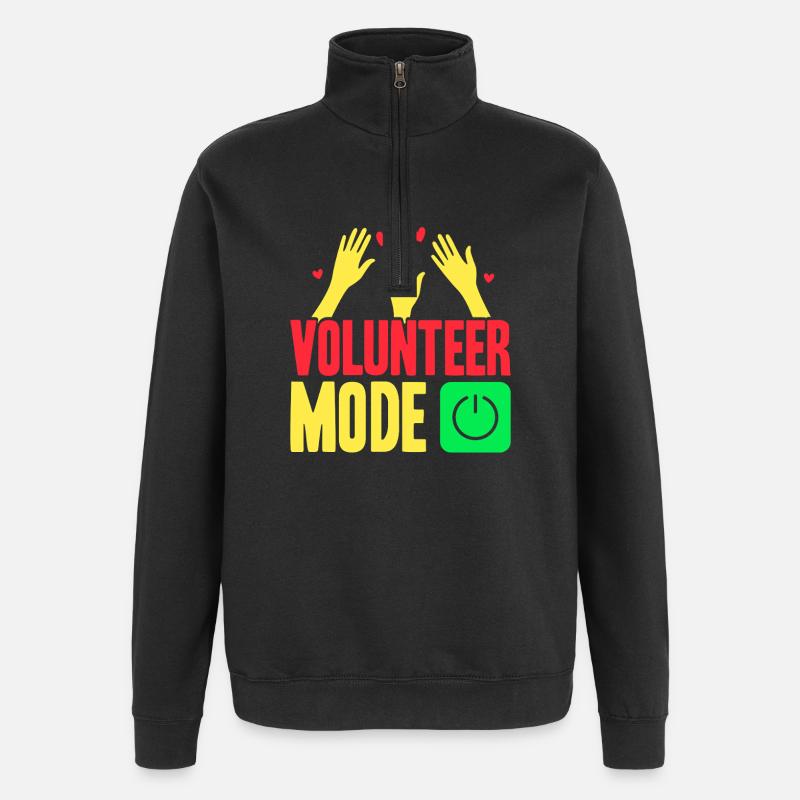 Volunteer Appreciation Mode On Volunteer - Quarter-Zip Sweatshirt - black