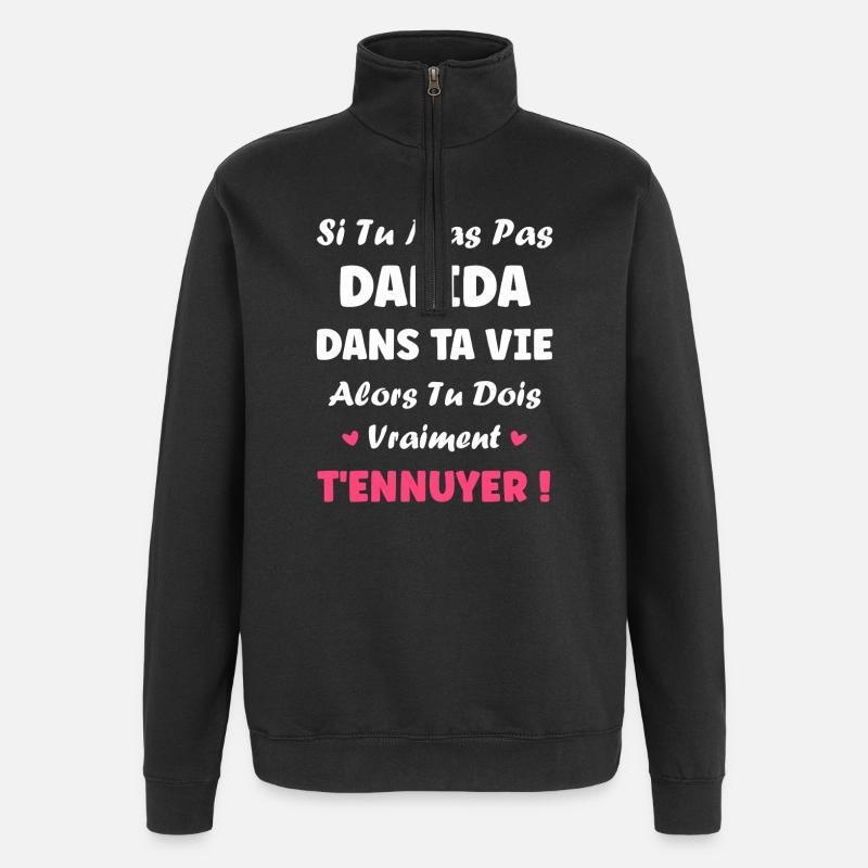 Dalida - Sweat à zip 1/4 - noir