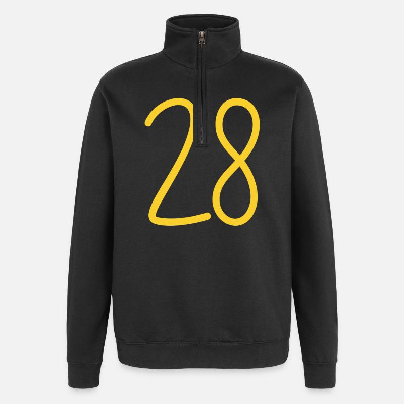 28 - Sweat à zip 1/4 - noir