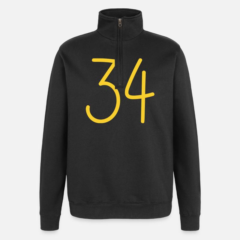 34 - Sweat à zip 1/4 - noir