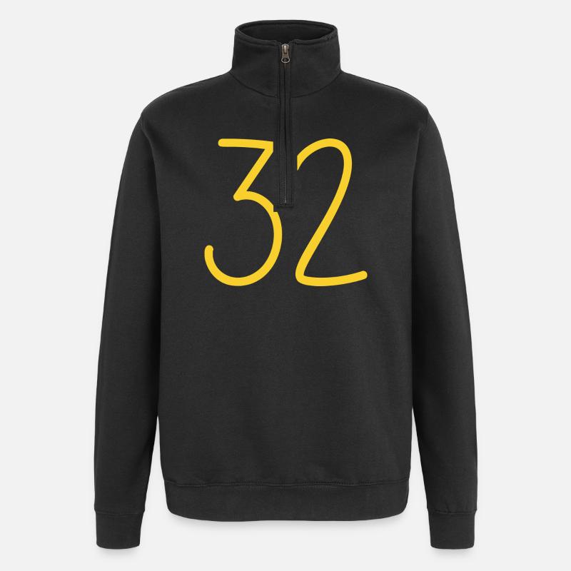 32 - Sweat à zip 1/4 - noir