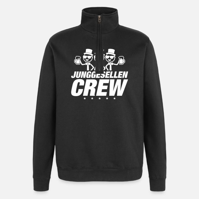 Équipage Bachelor - Sweat à zip 1/4 - noir