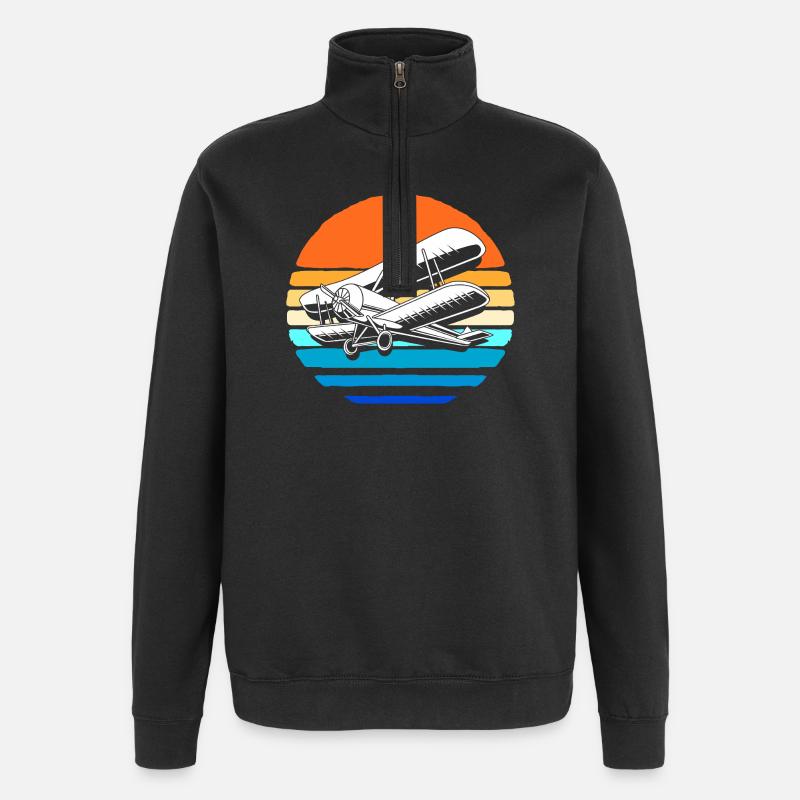 Modellflugzeug Modellflug - Quarter-Zip-Sweatshirt - Schwarz