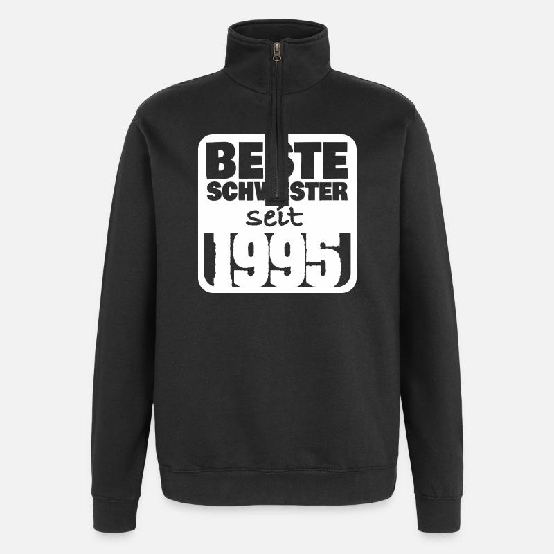 Geschwister 1995 - Quarter-Zip-Sweatshirt - Schwarz