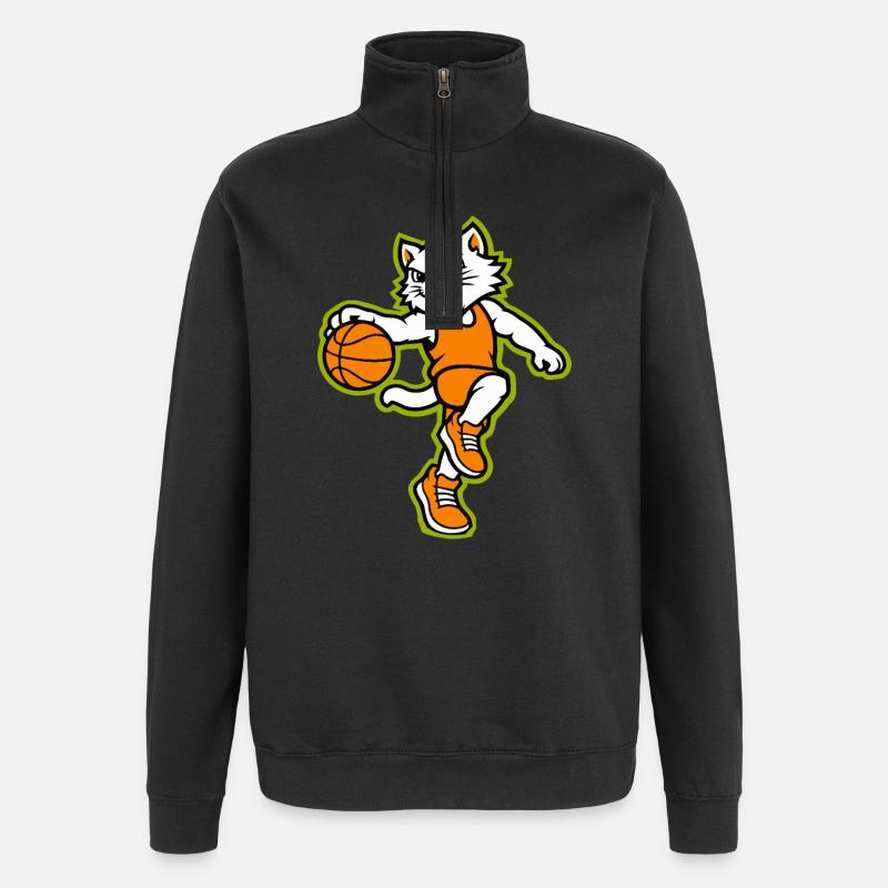 Mascotte d’action de basketball des Wildcats - Sweat à zip 1/4 - noir