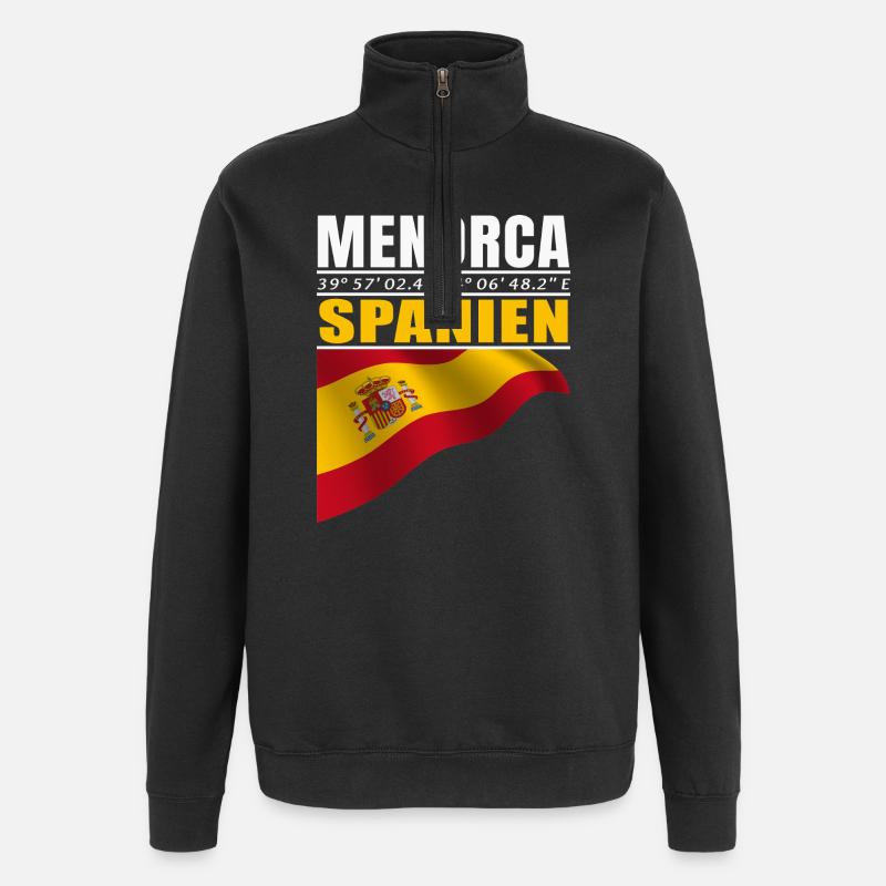 Minorque - Sweat à zip 1/4 - noir