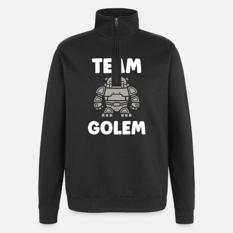 Team golem - Sweat à zip 1/4 - noir
