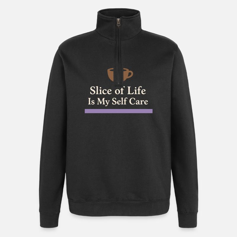 Anime-introvert Weeb Stubenhocker - Quarter-Zip-Sweatshirt - Schwarz