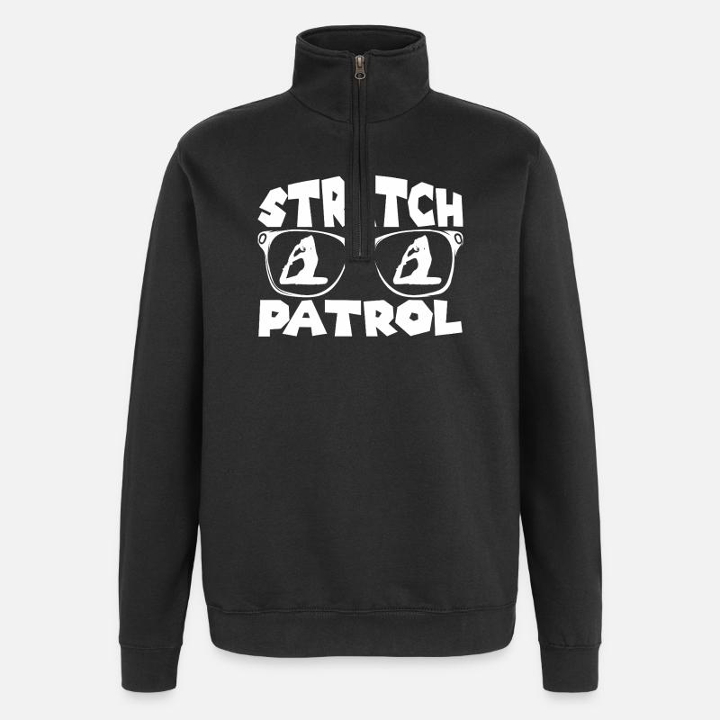 Pilates Enthusiasts Stretch Patrol Pilates - Quarter-Zip Sweatshirt - black