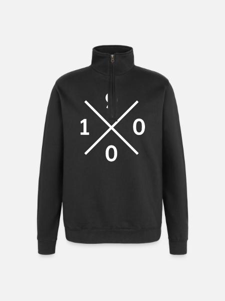 Sudadera con capucha, bolso, taza de abanico de Mönchengladbach 1900 - Sudadera con cremallera 1/4 - negro