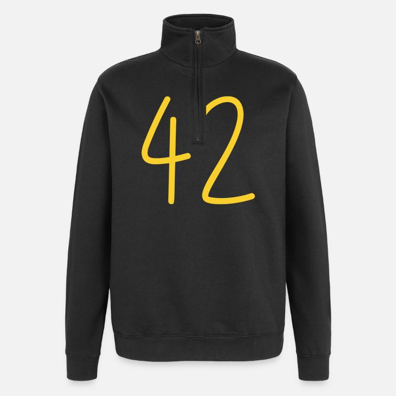 42 - Quarter-Zip Sweatshirt - black