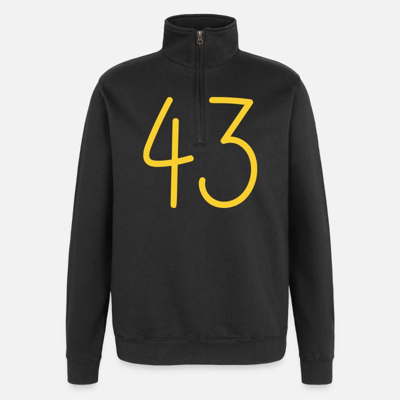 43 - Sweat à zip 1/4 - noir